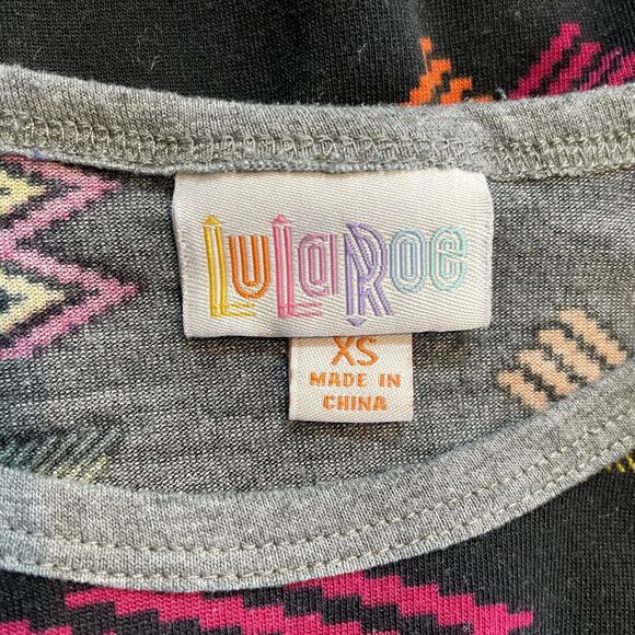 LuLaRoe Women's XS Randy Shirt with Aztec Native American Print and 3/4 Sleeves - Picture 5 of 5